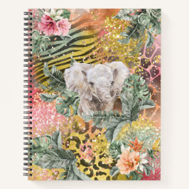 Cuaderno Elefante tropical para animales