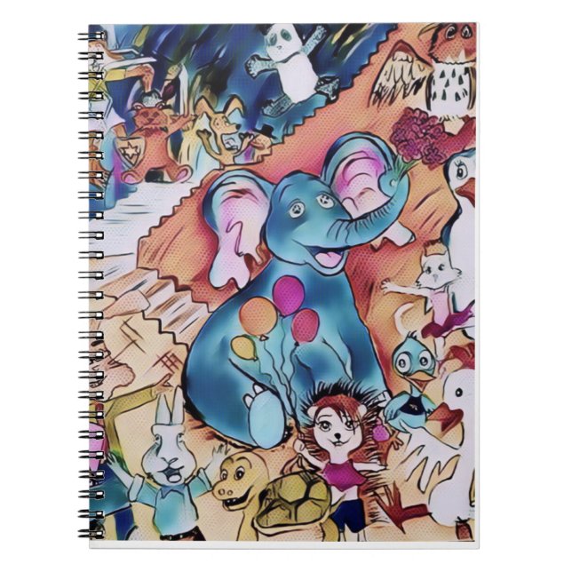 Cuaderno Elefante y amigos: Una Menagerie de criadores (Frente)