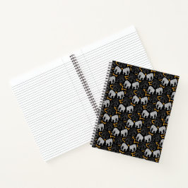 Cuaderno elefantes de piel gris