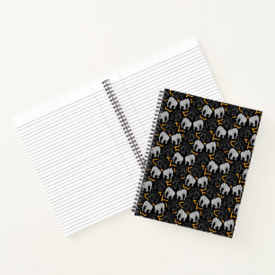 Cuaderno elefantes de piel gris