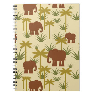 Cuaderno Elefantes y palmas en camuflaje