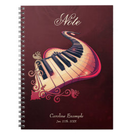Cuaderno Elegance in motion, the curved piano. 