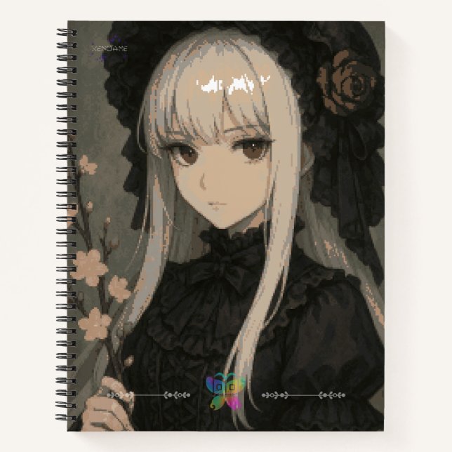 Cuaderno Elegance of the Midnight Blossom Maiden Premium (Anverso)