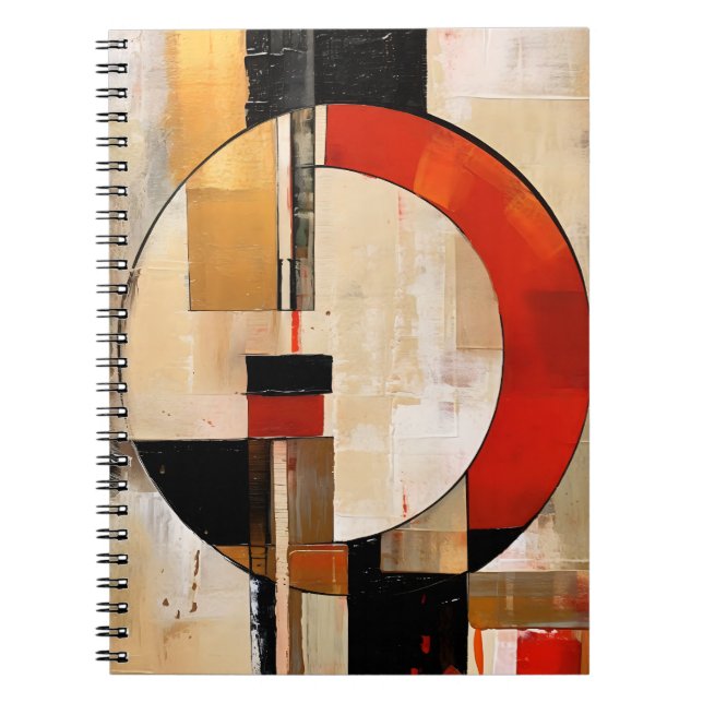 Cuaderno Elegancia celestial: exploración abstracta en Beig (Frente)