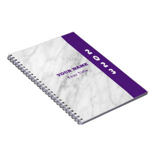 Cuaderno Elegancia Clásica Mármol Blanco Personalizado