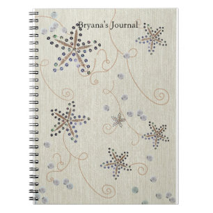 Cuaderno Elegancia de Estrella de Mar Playa Lentejuelas Bri