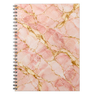 Cuaderno Elegancia de mármol de oro rosa