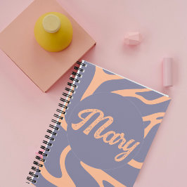 Cuaderno Elegancia de Peach Fuzz: Día personalizado de la m