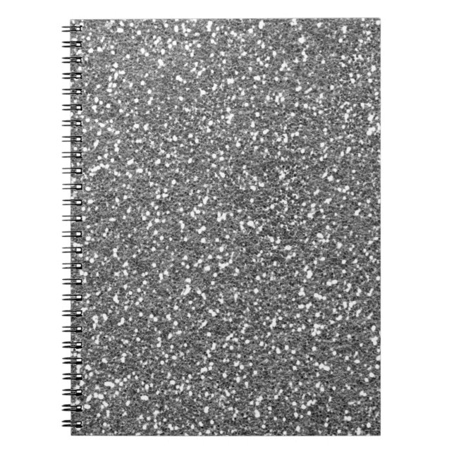 Cuaderno Elegancia de plata de Bling (Frente)