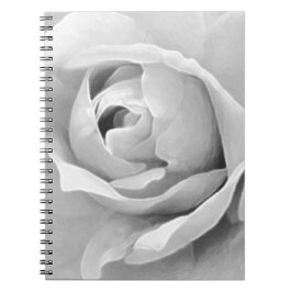 Cuaderno Elegancia de rosa blanca