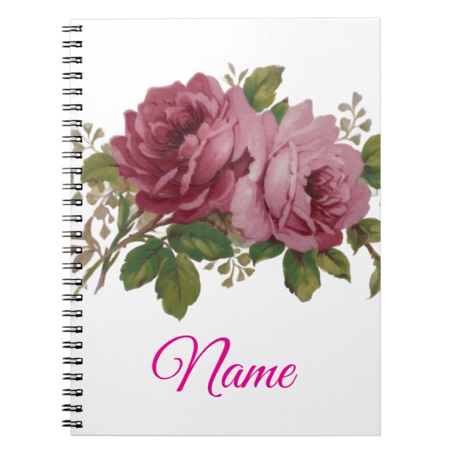 Cuaderno Elegancia de Rosa Rosa   (Frente)