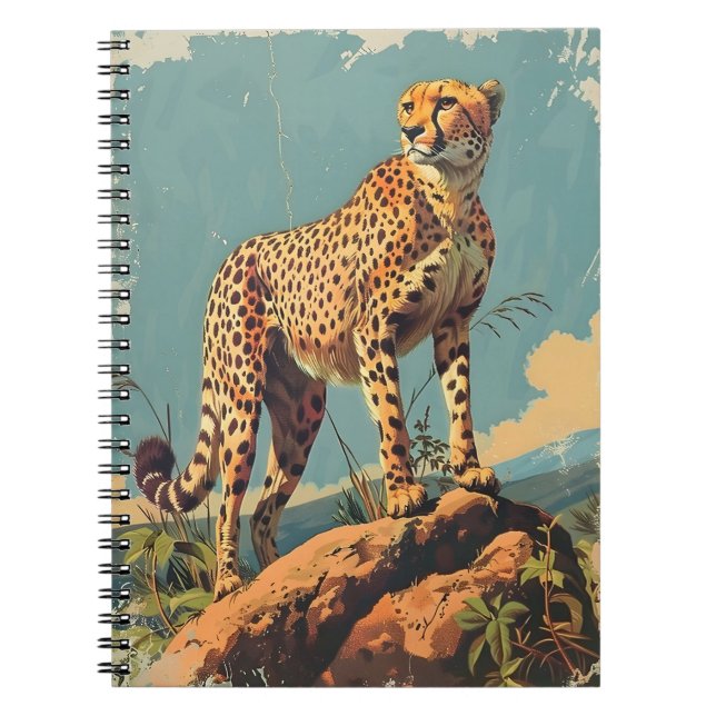 Cuaderno Elegancia en franjas: chita vintage (Frente)
