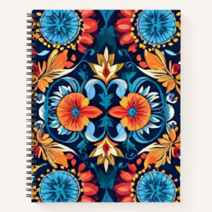 Cuaderno Elegancia Floral Boho Colorida: Mándala Vibrante