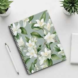 Cuaderno Elegancia Floral de Jazmín Suave