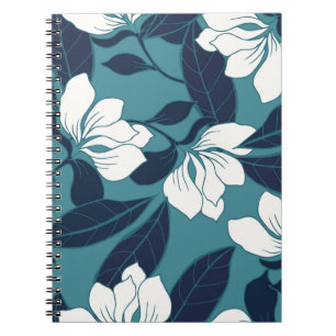 Cuaderno Elegancia floral: diseño de fondo abstracto