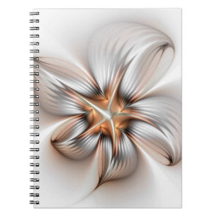 Cuaderno Elegancia floral modernidad Resumen arte fractal