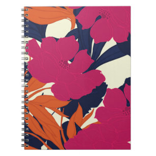 Cuaderno Elegancia floral: patrón abstracto