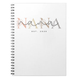 Cuaderno Elegancia floral personalizada para Nana Abuela