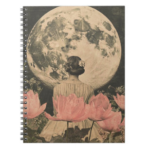 Cuaderno Elegancia iluminada por luna - Vista posterior de