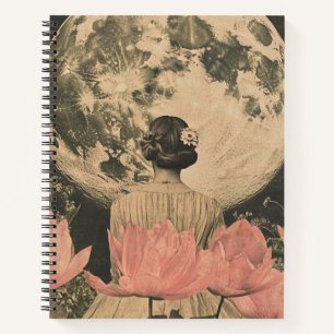Cuaderno Elegancia iluminada por luna - Vista posterior de