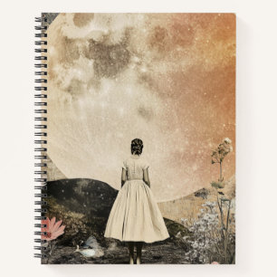 Cuaderno Elegancia iluminada por luna - Vista posterior de
