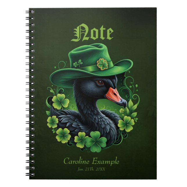 Cuaderno Elegancia irlandesa, el cisne negro de San Patrici (Frente)