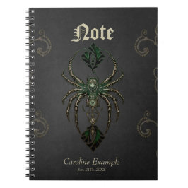 Cuaderno Elegancia mecánica, araña en la oscuridad.