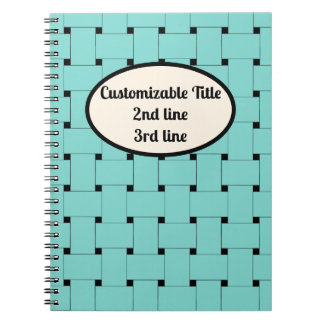 Cuaderno Elegancia minimalista: Correas tejidas. Azul sobre