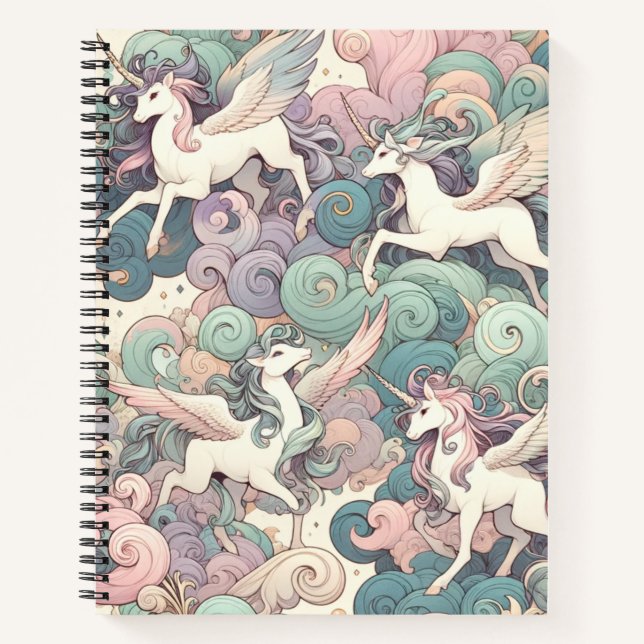 Cuaderno Elegancia mística: los susurros del Pastel Kirin (Anverso)