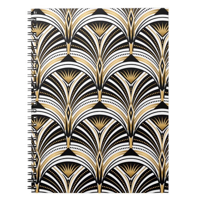 Cuaderno Elegancia negra de oro en el Art Deco: 2000 ruidos (Frente)