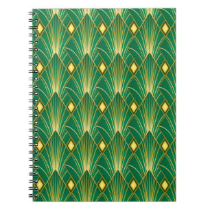 Cuaderno Elegancia oriental: tapiz Art Deco