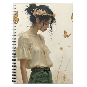 Cuaderno Elegancia suave en un baile de mariposas