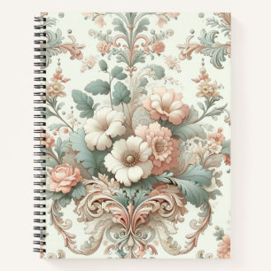 Cuaderno Elegancia victoriana: Suaves Patrones Pastel