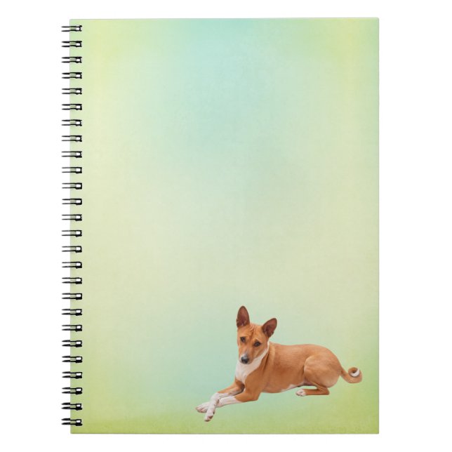 Cuaderno Elegant Basenji Dog Notebook (Frente)