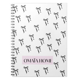 Cuaderno Elegant Black Bow Pattern by OMAÏA HOME
