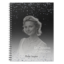 Cuaderno Elegant Black Glitter Editable