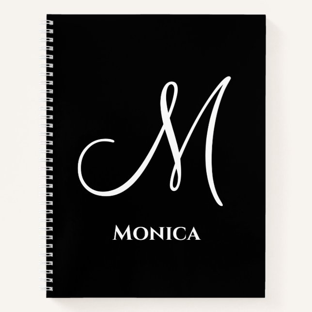 Cuaderno Elegant black &white monogram  (Anverso)