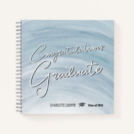 Cuaderno Elegant Blue Graduation Guest Book