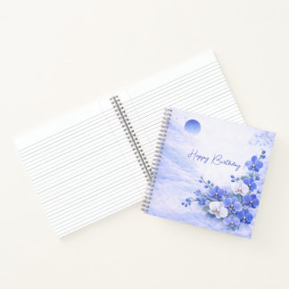 Cuaderno Elegant Blue Orchid Birthday