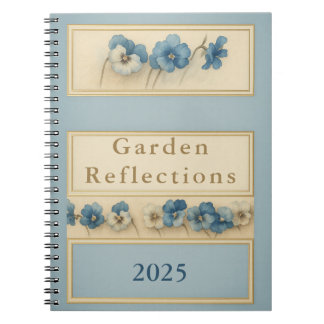 Cuaderno Elegant Blue Pansy Watercolour Notebook — Garden