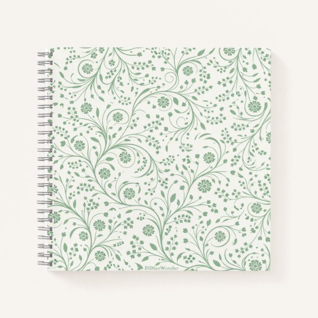 Cuaderno Elegant Botanical Floral Pattern – Minimal Nature  (Anverso)