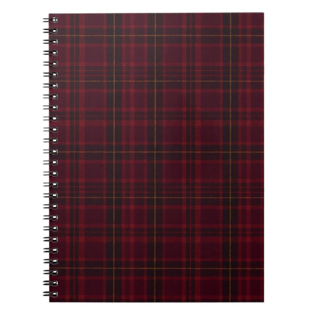 Cuaderno Elegant Burgundy Tartan (Frente)