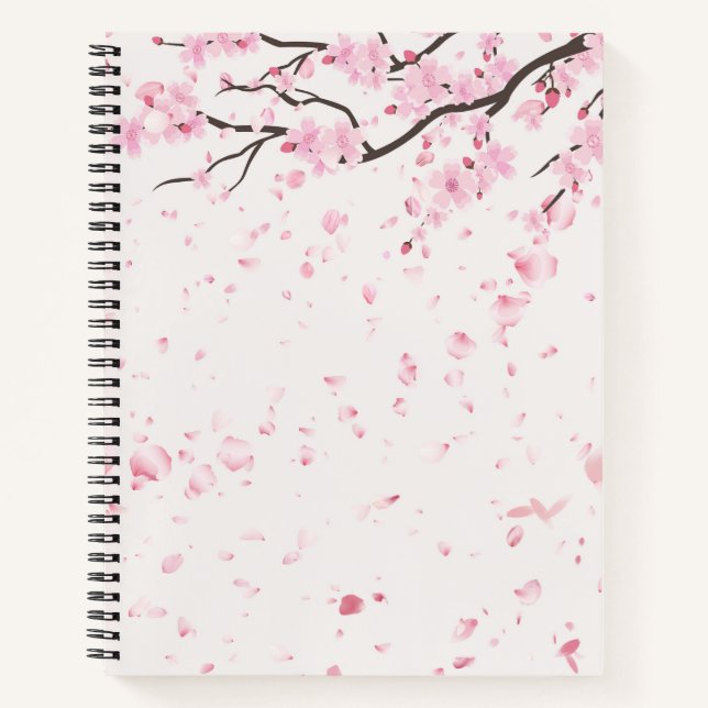 Cuaderno Elegant Cherry Blossom Spring Floral Spiral Notebo (Anverso)