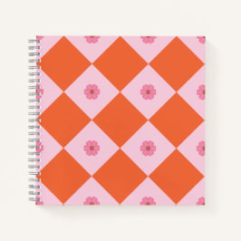 Cuaderno Elegant Coral & Pink Floral Geometric Notebook