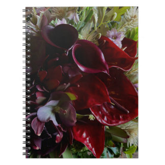 Cuaderno Elegant Deep Moody Burgundy Calla Lily Notebook