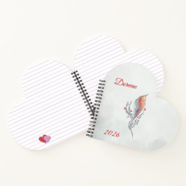 Cuaderno Elegant Feather Floral Watercolour  notebook 