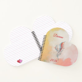 Cuaderno Elegant Feather Floral Watercolour  notebook 