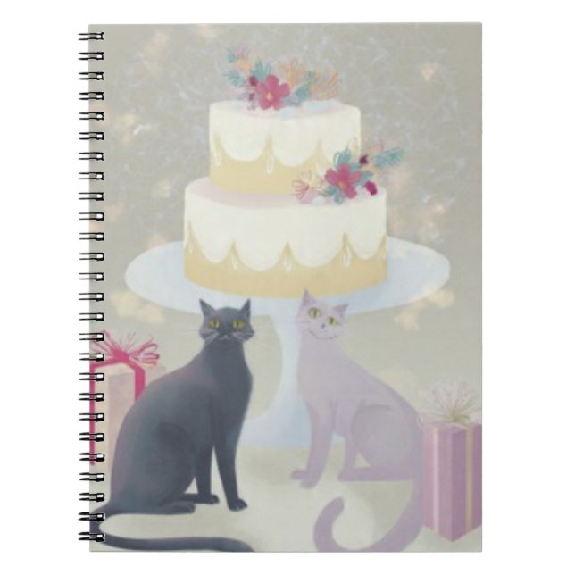 Cuaderno Elegant Festive Feline Celebration (Frente)