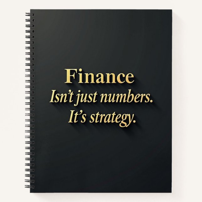 Cuaderno Elegant Finance Strategy Quote Professional Gold  (Anverso)