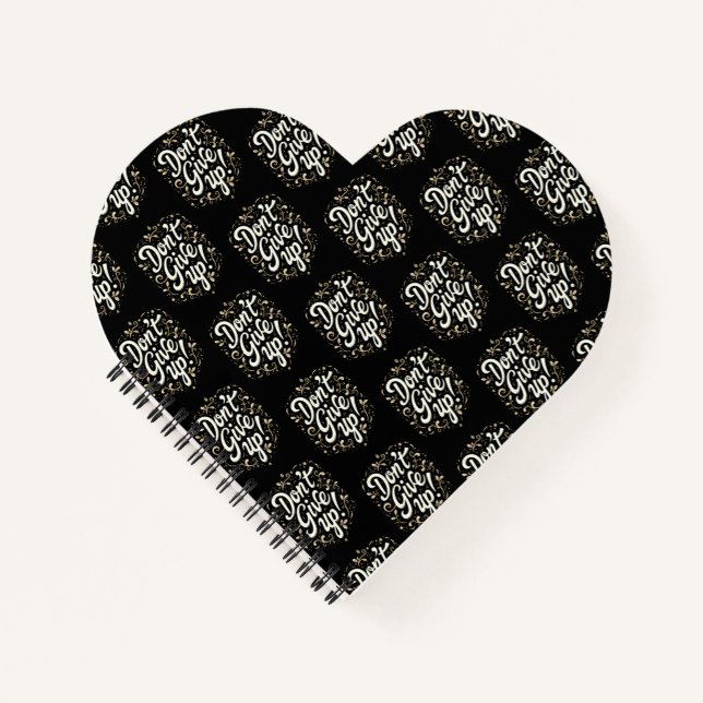 Cuaderno Elegant Floral "Don't Give Up!" Motivational  (Anverso)